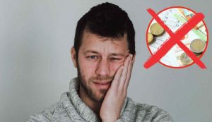 Uomo triste senza agevolazioni