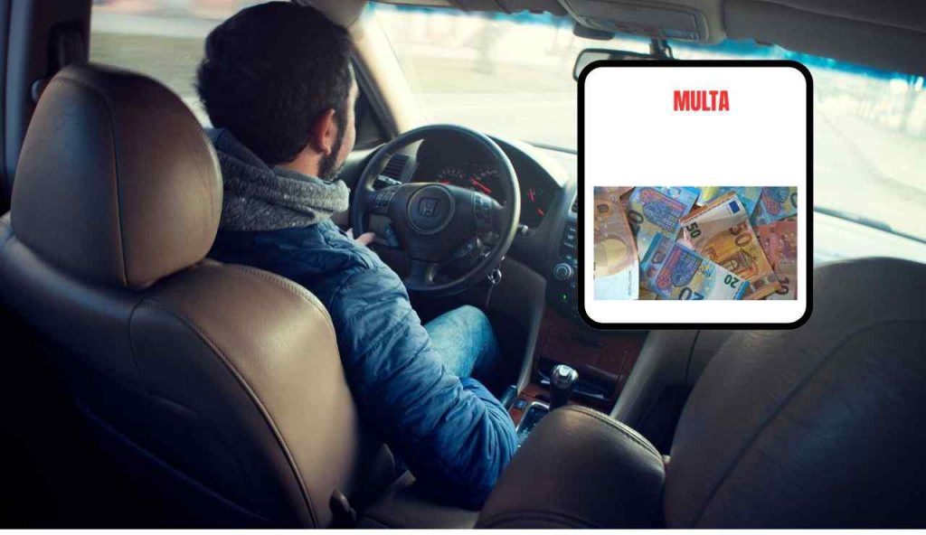 Multa uomo guida