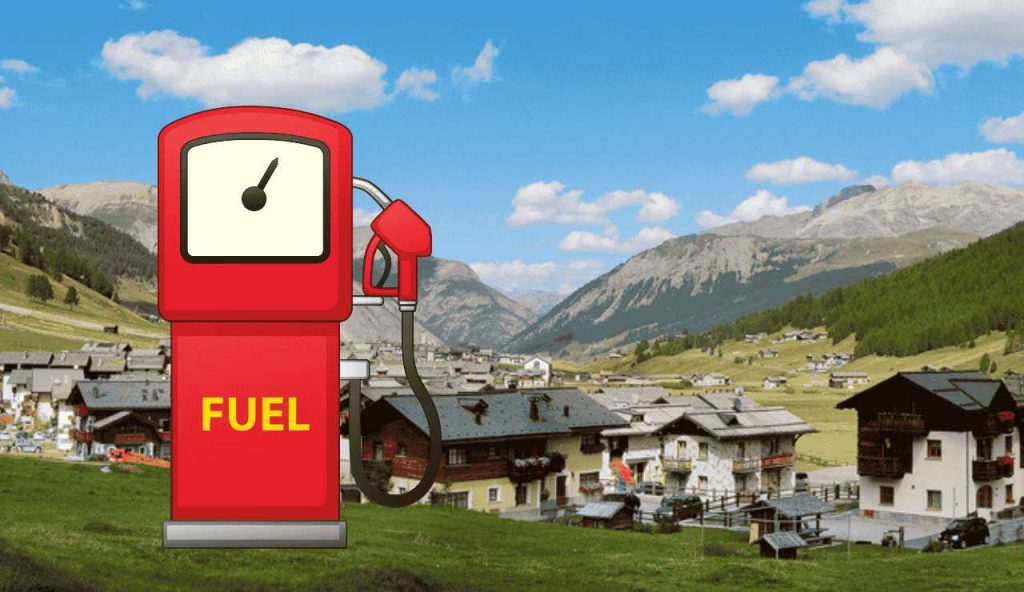 Benzina economica paesino di montagna