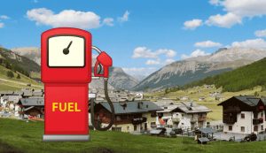 Benzina economica paesino di montagna