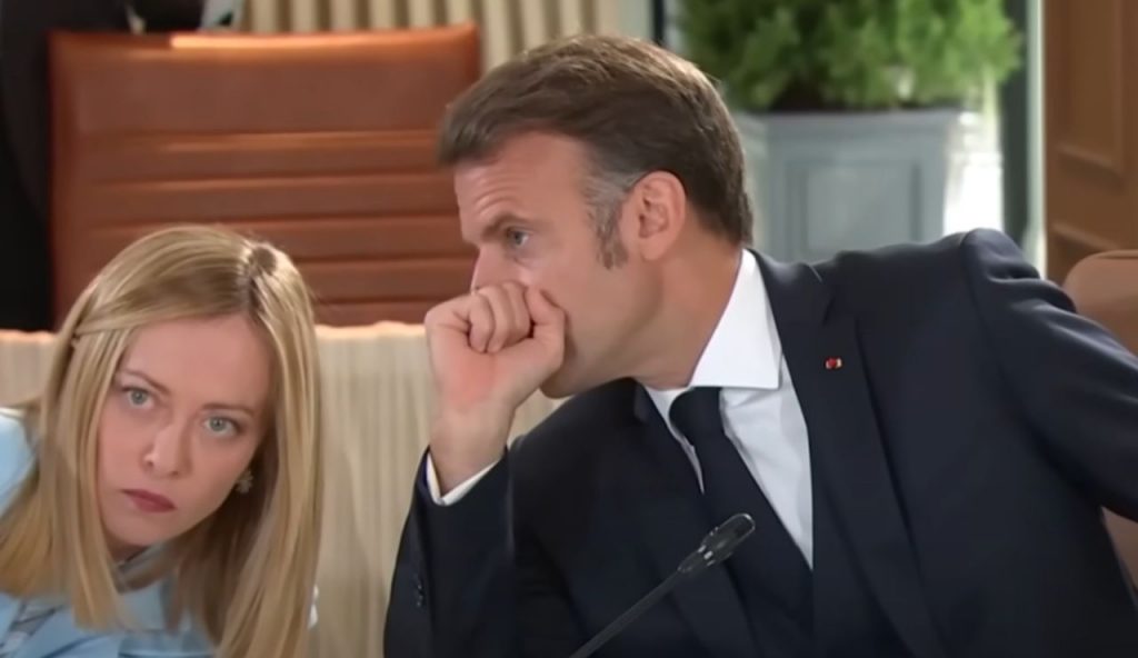Giorgia Meloni e Macron