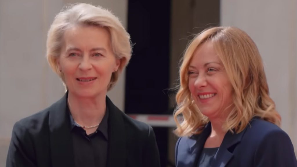 Giorgia Meloni e Ursula Von Der Leyen