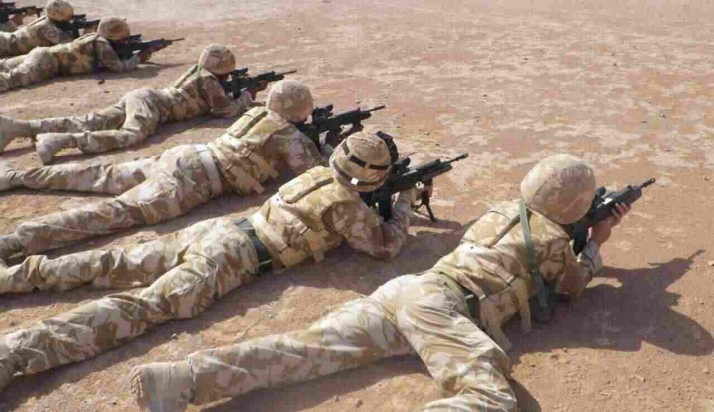 Militari in addestramento